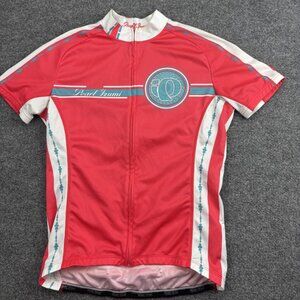 Pearl Izumi Shirt Womens Medium Red Cycling Jersey Short Sleeve Zip Pockets